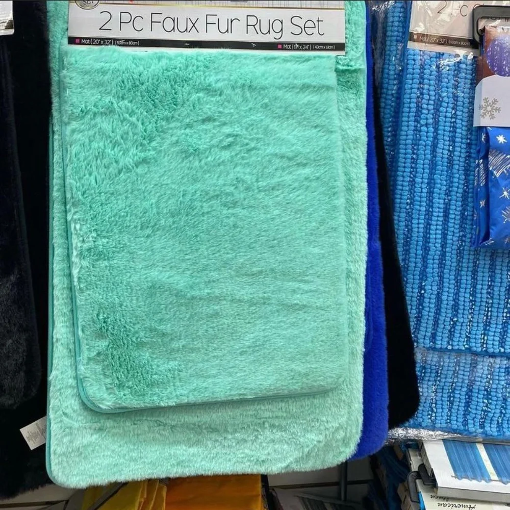 Blue Bathroom Mat
